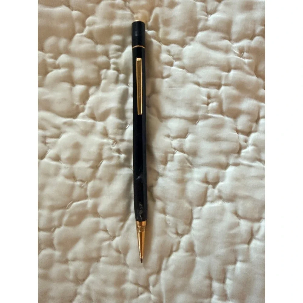 Vintage Mechanical Pencil Telescoping Metal Pencil and Black Gold Tone Pencil